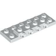 Plate 2X6X2/3 W 4 Hor. Knob - White