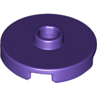 Plate Round W. 1 Knob - Medium Lilac