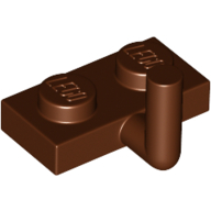Plate 1X2 W. Vertical Schaft - Reddish Brown