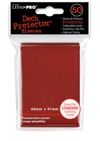 Ultra Pro Standard Sleeves - Red (50 ct.)