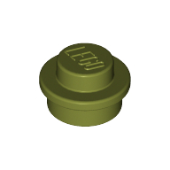 Plate 1X1 Round - Olive Green