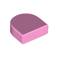 Flat Tile 1X1, 1/2 Circle - Light Purple