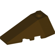Left Roof Tile 2X4 W/Angle - Dark Brown