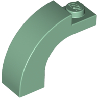 Brick 1X3X2 W/Ins And Outs.Bow - Sand Green