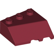 Left Roof Tile 3X3, Deg. 45/18/45 - Dark Red