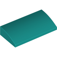 Plate W. Bow 2X4X2/3 - Bright Bluish Green