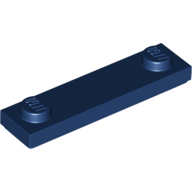 Plate 1X4, W/ 2 Knobs, No. 2 - Earth Blue