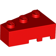 Left  Roof Tile 2X3 - Bright Red