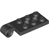 Plate 2X4, W/ Hinge 4,85, Top - Black