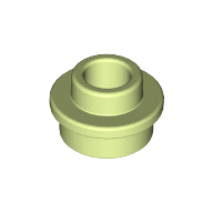 Pl.Round 1X1 W. Throughg. Hole - Spring Yellowish Green