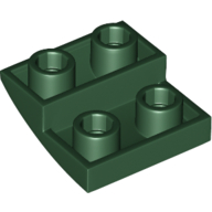 Brick 2X2X2/3, Inverted Bow - Earth Green