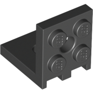 Plate 2X2 Angle - Black