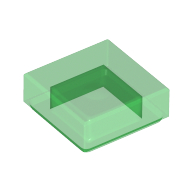 Flat Tile 1X1 - Transparent Green