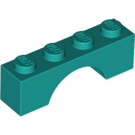 Brick W. Bow 1X4 - Bright Bluish Green