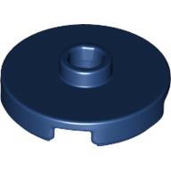 Plate Round W. 1 Knob - Earth Blue