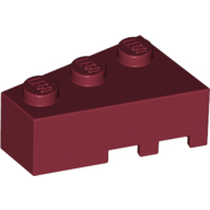 Left  Roof Tile 2X3 - Dark Red