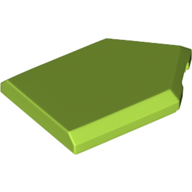 Flat Tile 2X3 W/ Angle - Bright Yellowish Green