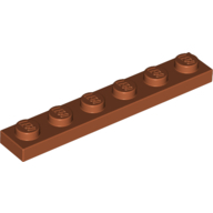 Plate 1X6 - Dark Orange