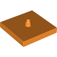 Plate 4X4 W.Rotation Snap,Male - Bright Orange