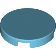 Flat Tile 2X2, Round - Medium Azur