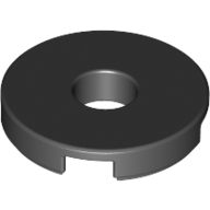 Flat Tile 2X2 Round W. Hole Minuscule4.85 - Black