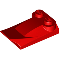 Plate W. Bows 2X3 - Bright Red