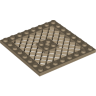 Grid Plate 8X8 - Sand Yellow