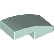 Plate W. Bow 1X2X2/3 - Aqua