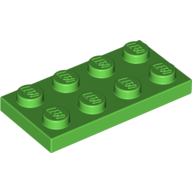 Plate 2X4 - Bright Green