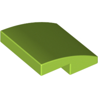 Plate W. Bow  2X2X2/3 - Bright Yellowish Green