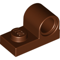 Plate 1X2 W. Hor. Hole Minuscule 4.8 - Reddish Brown
