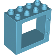 Duplo Door-/Windowelem. 2X4X3 - Medium Azur