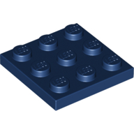 Plate 3X3 - Earth Blue