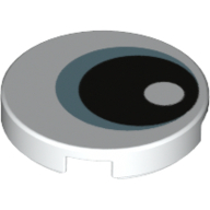 Flat Tile 2X2, Round, No. 1116 - White