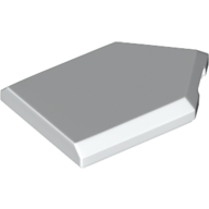 Flat Tile 2X3 W/ Angle - White