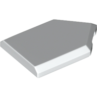 Flat Tile 2X3 W/ Angle - White