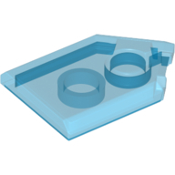 Flat Tile 2X3 W/ Angle - Transparent Blue