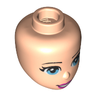 Mini Doll, Head, No. 127 - Light Nougat