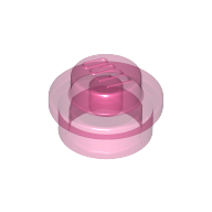 Plate 1X1 Round - Transparent Medium Reddish Violet