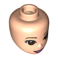 Mini Doll, Head, No. 124 - Light Nougat