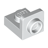 Plate 1X1, W/ 1.5 Plate 1X1, Upwards - White
