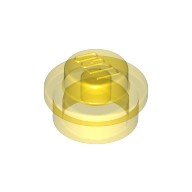 Plate 1X1 Round - Transparent Yellow