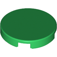 Flat Tile 2X2, Round - Dark Green