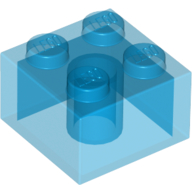 Brick 2X2 - Transparent Blue
