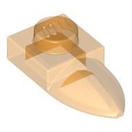 Plate 1X1, W/ Tooth - Transparent Bright Orange