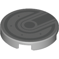 Flat Tile 2X2, Round, No. 1112 - Medium Stone Grey