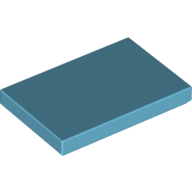 Flat Tile 2X3 - Medium Azur