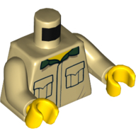 Mini Upper Part, No. 4354 - Brick Yellow