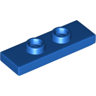 Plate 1X3 W/ 2 Knobs - Bright Blue
