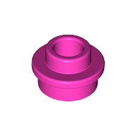 Pl.Round 1X1 W. Throughg. Hole - Bright Purple